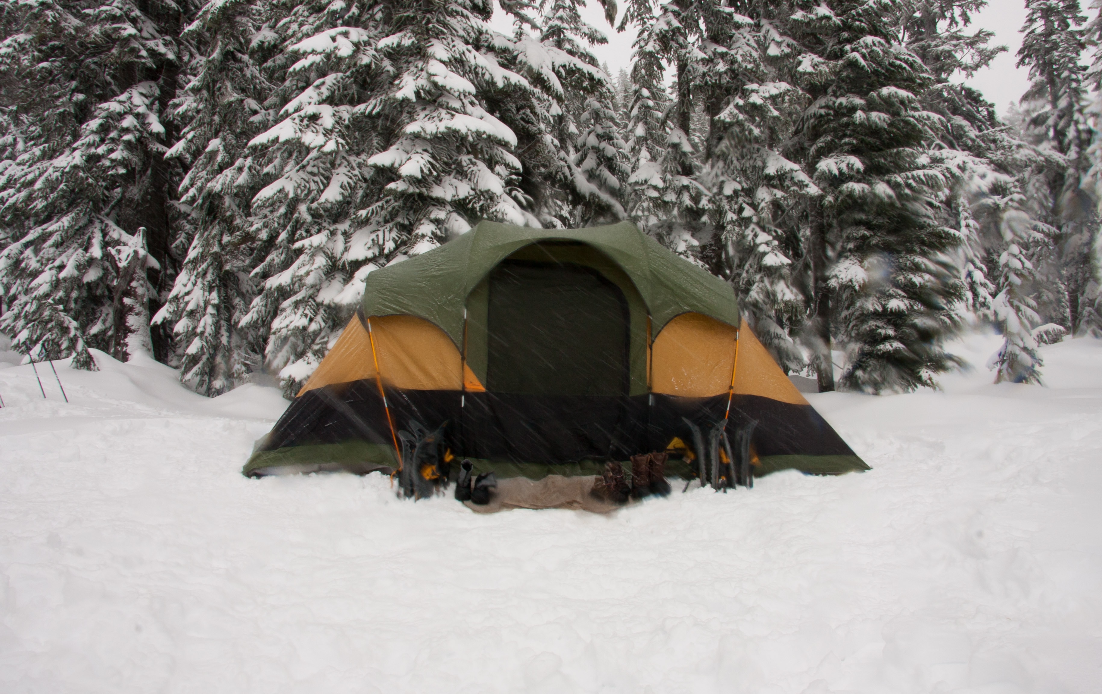 Tent in snow