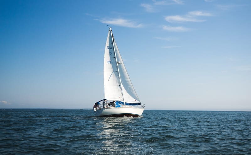 Sailboat in the ocean