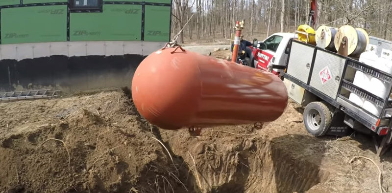 Line propane to house tank Propane Tank